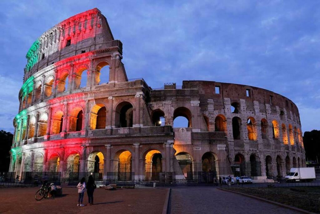 Eventos históricos marcados pela Bandeira da Itália